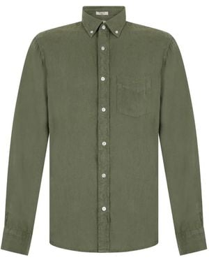 GANT Chemise En Lin À Manches Longues - Green