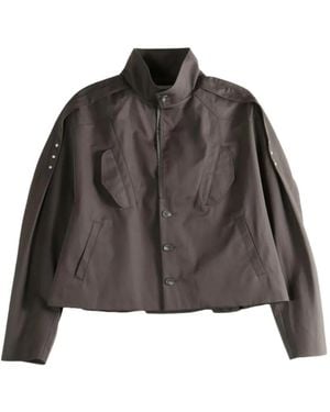 Kiko Kostadinov Egreta Panelled Button-Up Jacket - Brown