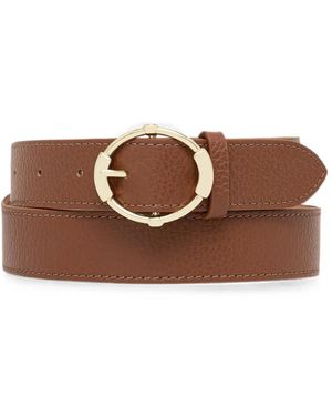 Coccinelle Marlie Grained-Leather Belt - Brown