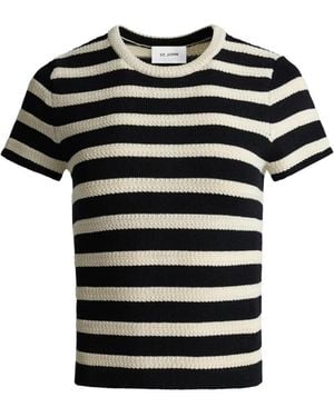 St. John T-Shirt Rayé Breton - Noir