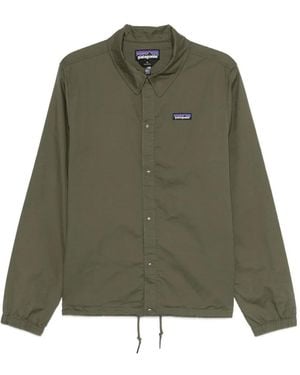 Patagonia Giacca-Camicia Con Applicazione Logo - Verde