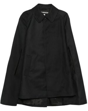 Junya Watanabe Pinstripe-Pattern Cape - Black