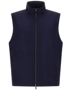 Herno High-Neck Reversible Gilet - Blue