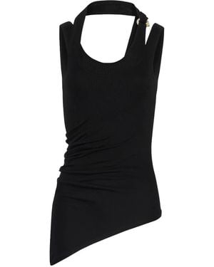 Jean Paul Gaultier Twisted Double-Layer Tank Top - Black