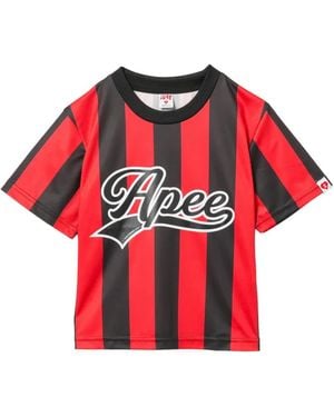 AAPE BY A BATHING AP Striped T-Shirt - Red