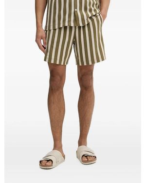 Marc O' Polo Vertical-Stripe Shorts - Natural