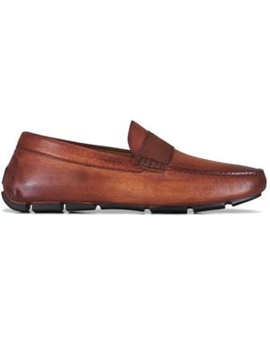 Martin Dingman Leather Penny Loafers - Red