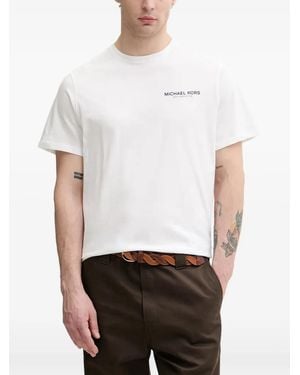 Michael Kors Graphic-Logo Cotton T-Shirt - White