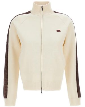 Wales Bonner Side-Stripe Zip-Up Jumper - Natural