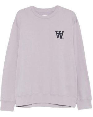 WOOD WOOD Felpa Con Stampa Logo - Grigio