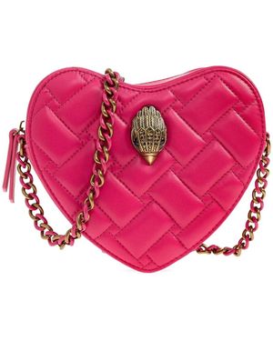 Kurt Geiger Kensington Heart Quilted Cross Body Bag - Pink