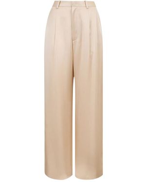 LAPOINTE Pleated Straight Pants - Natural
