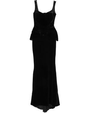Adamaris Zip-Fastening Corset-Style Maxi Skirt Set - Black