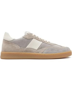 Collegium Pillar Court Ii Suede-Leather Panel Trainers - White