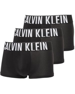 Calvin Klein Logo-Waistband Pack Trunks (Set Of Three) - Black