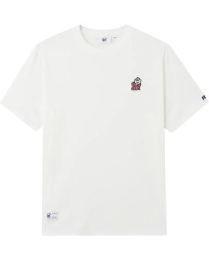 Chocoolate Bear-Appliqué T-Shirt - White