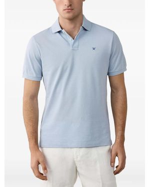 Hackett Polo Con Logo Ricamato - Blu