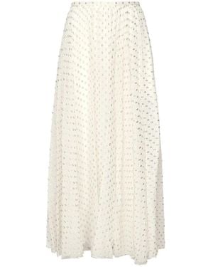 Chloé Jupe En Soie - Blanc