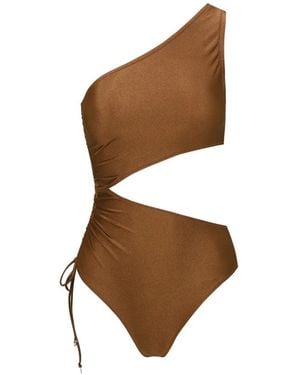 DAZE DAYZ Brownie One-Shoulder Cutout Swimsuit - White