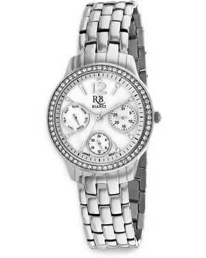 Roberto Bianci Valentini Crystal-Bezel 16Mm Watch - White