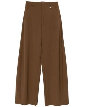 GIUSEPPE DI MORABITO Wool Wide-Leg Trousers - Brown
