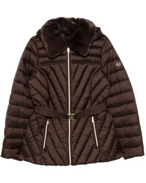 MICHAEL Michael Kors Logo-Plaque Jacket - Brown