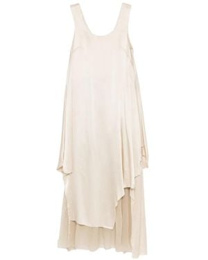 A Tentative Atelier Layered Knots-Stitch Dress - White