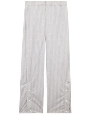 Gcds Pinstripe Logo-Motif Track Trousers - White