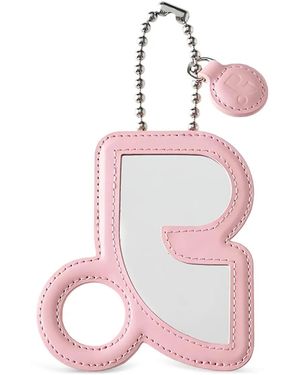 Rest&Recreation Mirror Leather Carholder Keyring - Pink