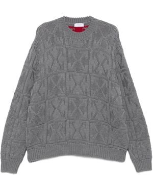 Off-White c/o Virgil Abloh Patterned Sweater - グレー