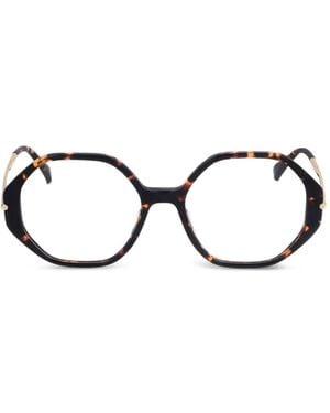 Max Mara Eyewear Geometric-Frame Glasses - Black