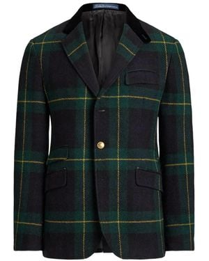 Polo Ralph Lauren Karierte Hacking Jacke - Schwarz