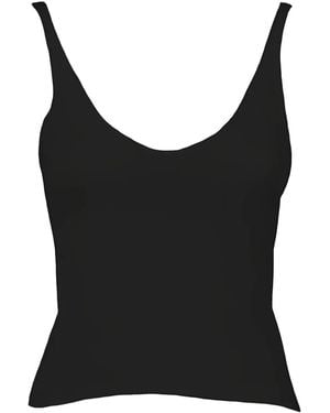 Akep Scoop-Neck Fitted Top - Black