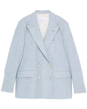 Manuel Ritz Chevron Blazer - Blue