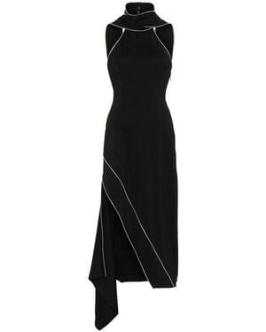 Monse Decorative-Zip Midi Dress - Black