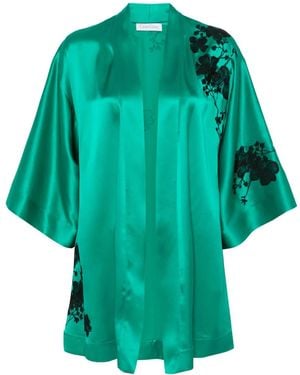 Carine Gilson Badjas Met Kanten Detail - Blauw