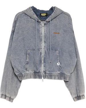 Mini Cream Jacke Mit Logo-Stickerei - Blau