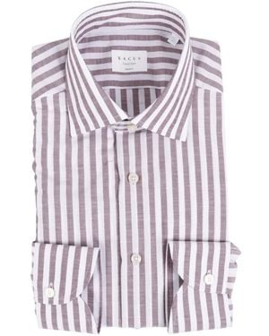Xacus Striped Travel Shirt - White