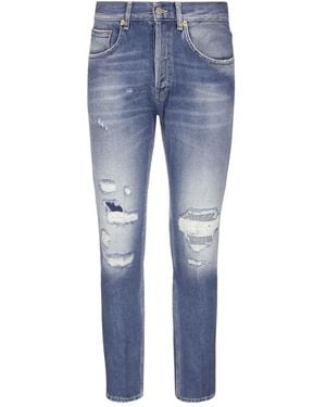 Dondup Dian Five-Pocket Ripped-Detail Jeans - Blue