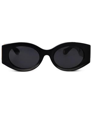 Roberto Cavalli Logo-Plaque Sunglasses - Black