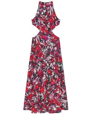 Givenchy Cut-Out Floral Maxi Dress - Red