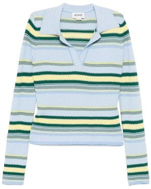 Monse Striped-Jacquard Top - Green