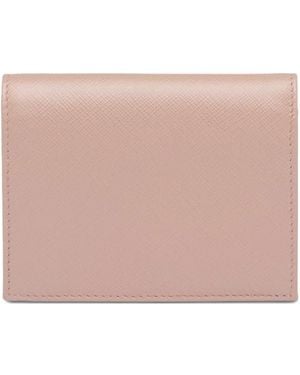 Prada Saffiano Foldover Wallet - Pink