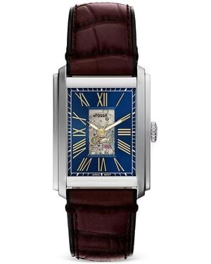 Fossil Carraway Rectangle 30Mm Watch - Blue