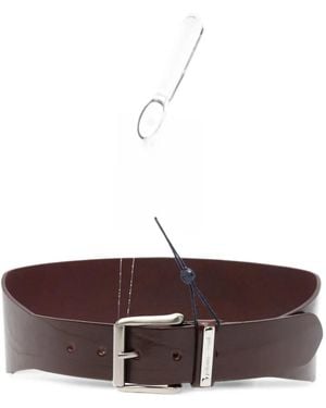 Paloma Wool Alma Buckle-Fastening Leather Belt - Brown