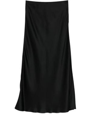 Malo Falda midi drapeada - Negro