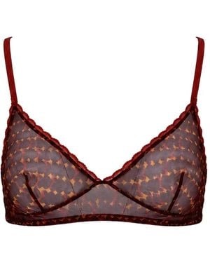 Laura Urbinati Soutien-Gorge À Imprimé Géométrique Et Effet De Transparence - Brown