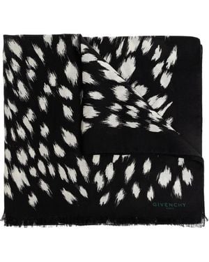 Givenchy Pashmina Con Motivo Abstracto - Negro