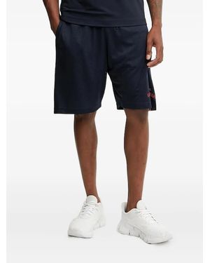 EA7 Shorts Sportivi Con Banda Laterale - Blu