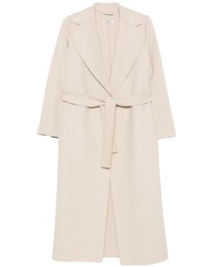 Max Mara Poldo Belted Wrap Coat - White